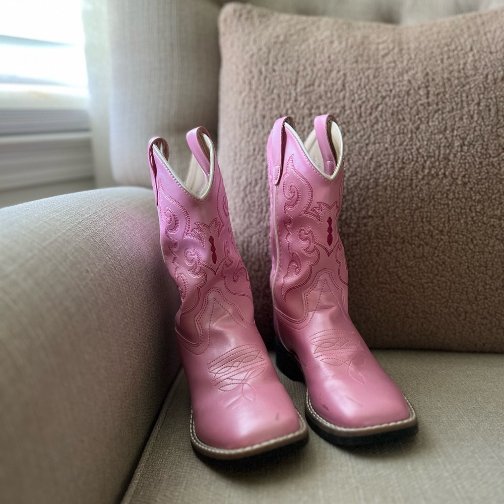 Girls Square Toe Western Boots